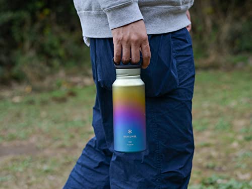 Image of Snow Peak Titanium Aurora Water Bottle, Rainbow, 27 Oz