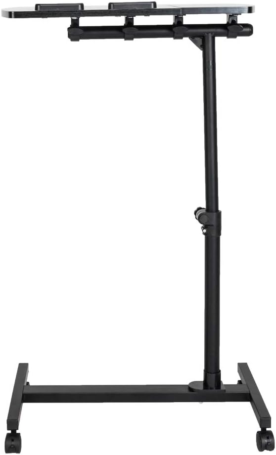 4-Wheel Lifting Computer Desk, Space-Saving, Black