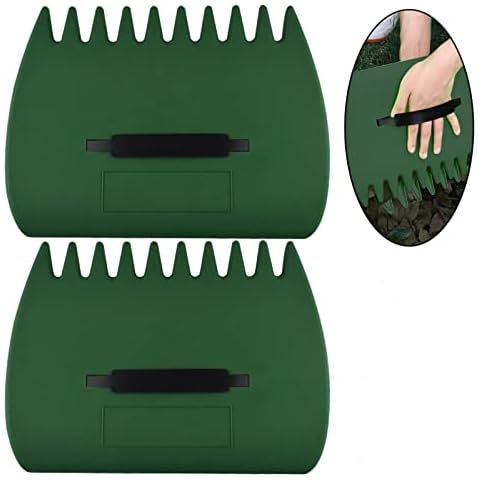 Mlysnd Garden Leaf Grabber, 2 Pieces Large Leaf Scoops Yard Leaf Claw Leaf Scoop Collectors Hand Rake Grabbers For Picking Up Leaves Grass Clippings Garbage, 340 * 250mm (Green) Cover