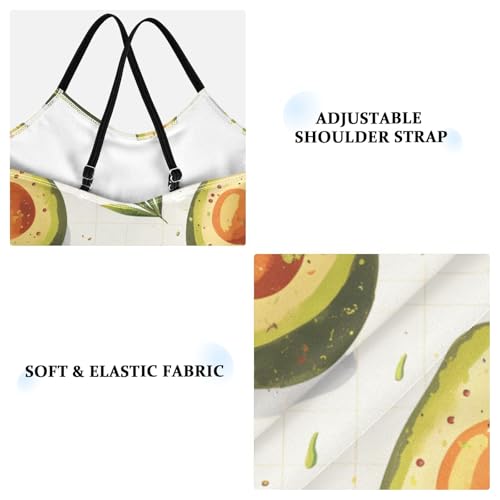 KLL Funny Avocado Toddler Girls 1 Piece Bathing Suit Beach Swimwear Adjustable Strap UPF 50+3