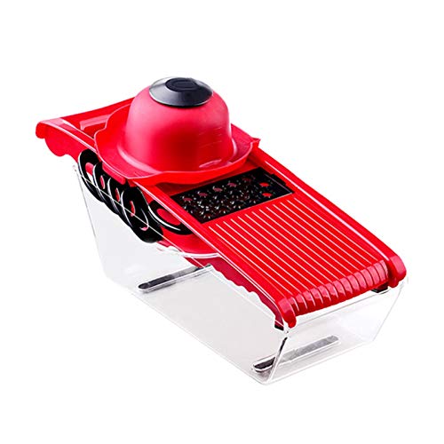 Manuelles Gemüsehobel Kartoffelreiben Gurke Chopper Karotten Aktenvernichter Haushalt Cutting Tools Küchenzubehör Zubehör (Color : Red)