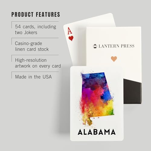 Baraja de Poker 52 Cartas Alabama Acuarela miniatura 3