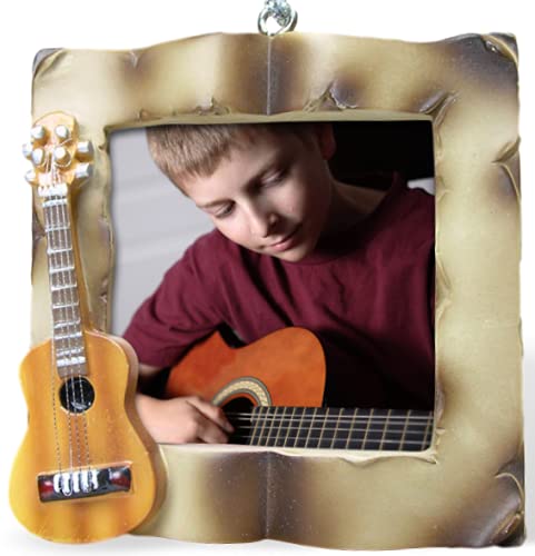 Guitar Frame Christmas Photo Ornament - Choose the Customized Option and We Will Insert...