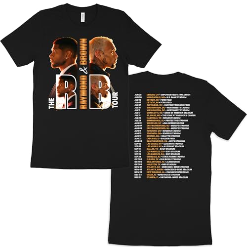 Retro R&B Graphic Tee - Durable Concert Shirt for Men & Women - Premium Thick Cotton Streetwear Aesthetic Classic Shirt (US Alpha Large Regular Regular) Black