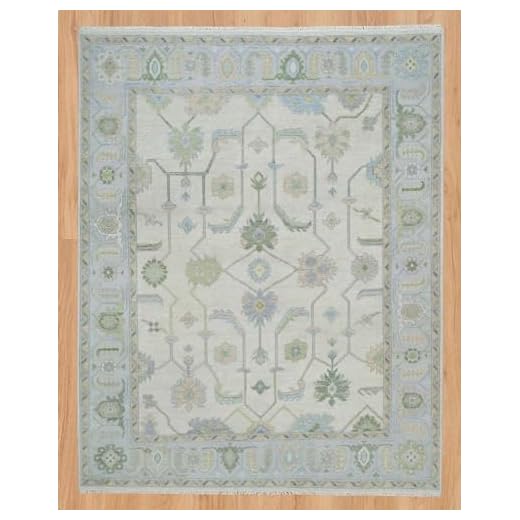 ECLATIQUE RUG Handmade Turkish Oushak Rug 8x10ft | Luxury Floor Accent for Living Room | Traditional Design Area Carpet | Authentic Turkish Oushak Rug for Bedroom, Dining Room