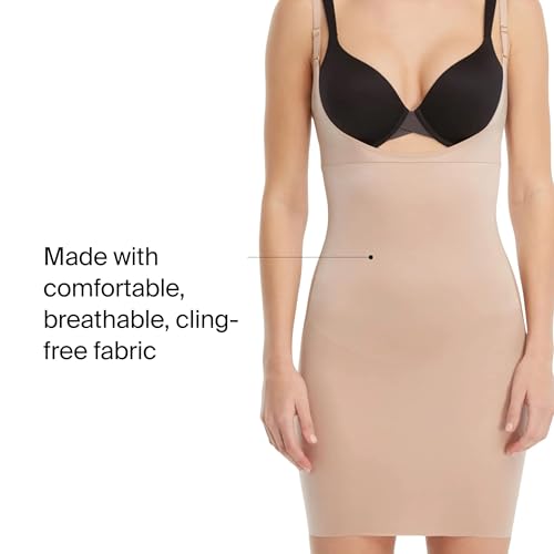 Image of SPANX SmartGrip Open Bust Full Slip - Breathable Body Shapewear - Lightweight - Medium Compression - Anti-Slip Construction