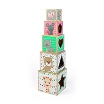 Janod-Piramide-de-5-Cubos-Sophie-la-Girafe-Madera-Multicolor-Juratoys-J09503