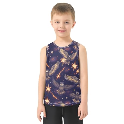 Boys' Tank Top Shirt Cool Owl Pattern Sleeveless T-Shirts2