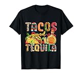 Tacos And Tequila Funny Drinking Taco Mexican Food Lover T-Shirt