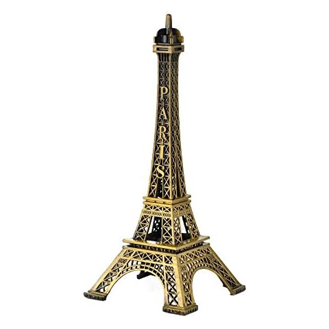 Optimal Shop Eiffel Tower Decor,18cmxFF08;7InchxFF09;Metal Paris Eiffel Tower Craft Art Statue Model Desk Room Decoration Gift Cover