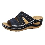 レディース整形外科用サンダル 女性整形外科ウェッジサンダル、アーチサポートサンダル、滑り止め、通気性、スリップオンオープントゥローヒールサンダル レディース整形外科用サンダル (Color : Black, Size : 23cm)