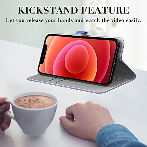 Blllue Capa carteira compatível com Nokia 5.3, Série Aquarela Capa protetora de couro PU para Nokia