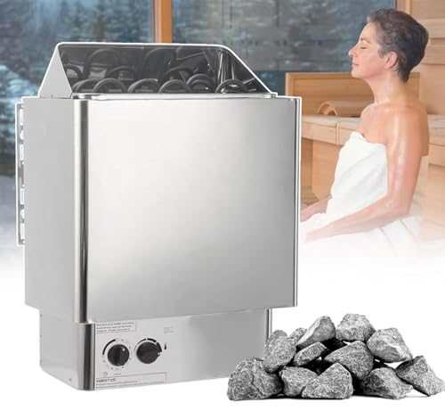 Poêle De Chauffage De Sauna électrique En Acier Inoxydable,Boîte De Sauna Pour Bain Humide Et Sec 220v équipement De Salle De Sauna Pour La Maison Hôtel Spa Douche Hammam,6KW