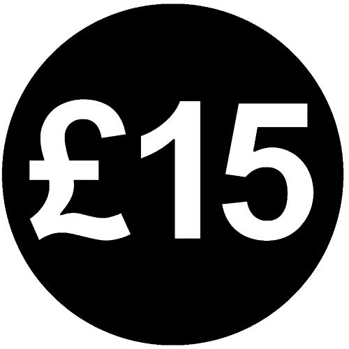 £ Black Price Stickers - 13mm, £15, 200 — image 1