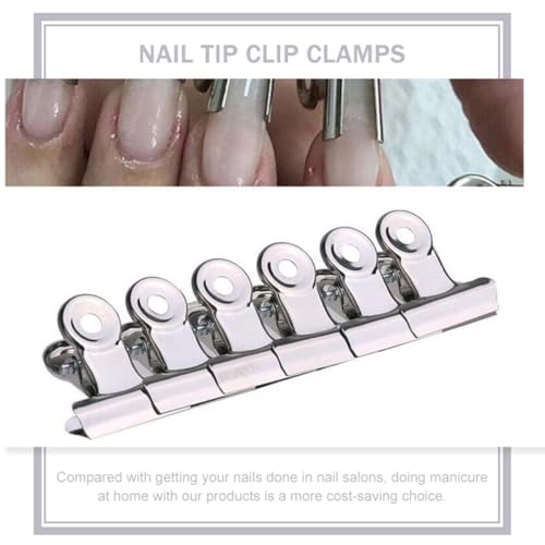 12 clips profesionales para uñas de metal miniatura 3