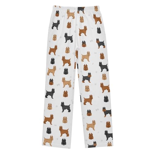 Boys' Pants Dogs Brussels Griffon Long Bottoms Jogger Pants Elastic Waist Trousers with Pockets S-XL