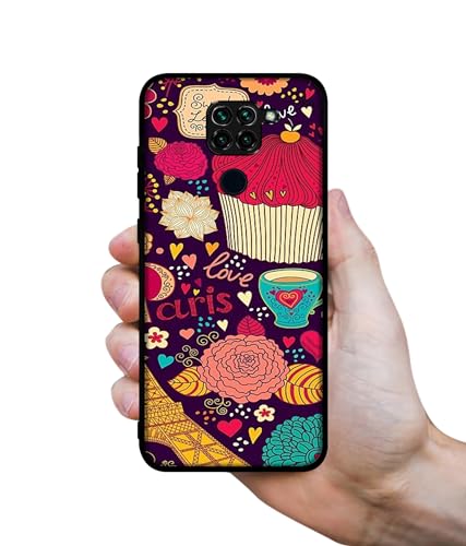 Image of Paris Flower Love Design Premium 2D Printed Metal Back Case Cover for Mi Redmi Note 9 4G