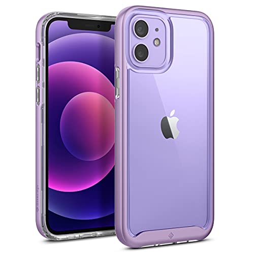 Caseology Skyfall Clear Case for with iPhone 12 Pro Case Clear for iPhone 12 Case Clear (2020) for Women & Men - Lavender