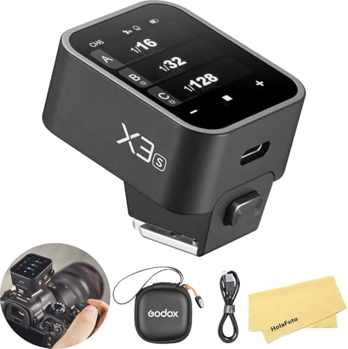 GODOX X3 X3-S TTL Wireless Touch Screen Flash Trigger for Sony Cameras,E-TTLII Auotflash, 3.7V 850mAh Li-Ion Battery, High Speed Sync, 2.4GHz Wireless with TCM Conversion
