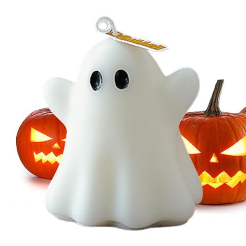 Halloweeen Scent Candle,Fun Face Ghost Scented Shaped Candles - Horror Candle Tea Lights Goth Room Decor for Dining Table Party Bedroom