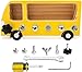 Lyrelove Busy Bus Board Toys, Busy Board Legno, Montessori Giochi, Montessori Avvitatore in Legno, Cacciavite Montessori, Educativo I Giocattoli Divertenti per Bambini
