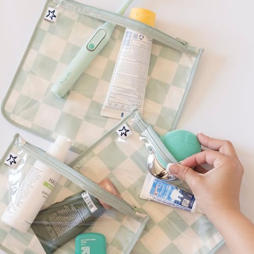 Tiny Twinkle Mess-Proof Travel Bags | TSA Airline Compliant, Zipper Closure, Clear Front Pouch, Diaper Bag Packing, Toiletry or Makeup Cosmetics Organizer3