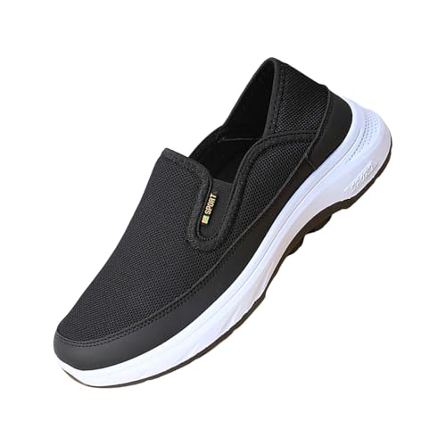 Zapatos para hombre con estribo de un pie para hombre, tela de malla, cómodos, casuales, talla 10, Black, 38 2/3 EU