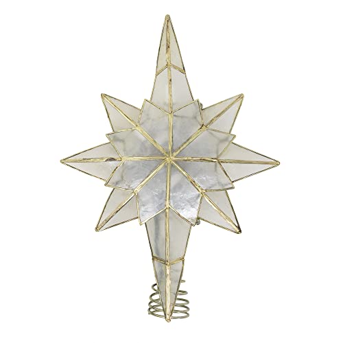Kurt Adler UL0214/C 10-Light Capiz Star of Bethlehem Clear Treetop