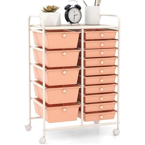 TANGZON 15-Drawer Mobile Storage Cart Cover