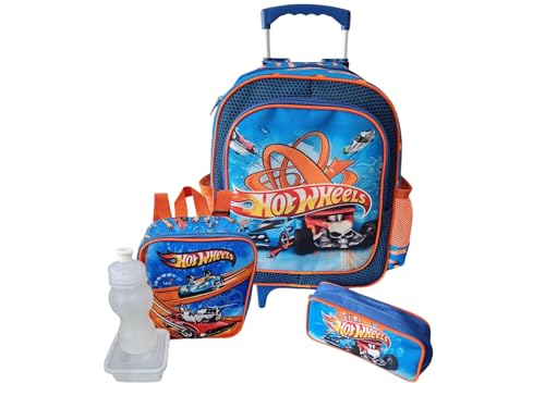 Kit Mochila Infantil Carros Fúria Racer Wheels Tam G Rodinha