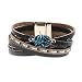 Artilady Shinning wrap Clasp Bangle for Women (Druzy Blue)