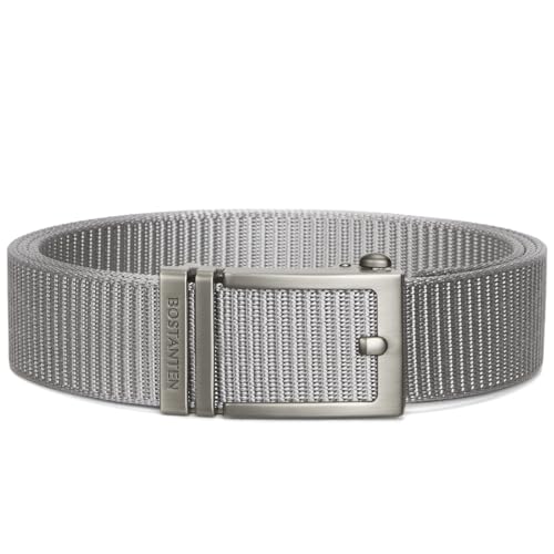 Image of BOSTANTEN Ratchet Web Belt Men, Nylon Golf Adjustable Work Men's Belt with Casual Pants