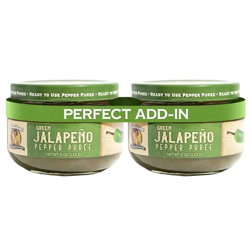 Image of Louisiana Pepper Exchange Green Jalapeno Pepper Puree Sauce Salsa, Hot Spicy Flavor Seasoning, Plant-Based, Gluten-Free, Replaces Diced Jalapenos, 2 Pack