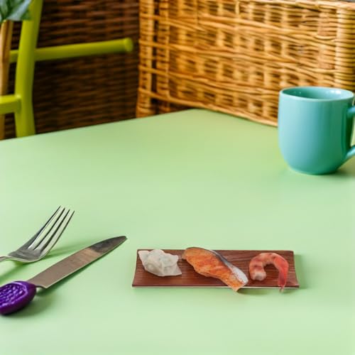 Set 2 platos rectangulares de madera para sushi miniatura 7