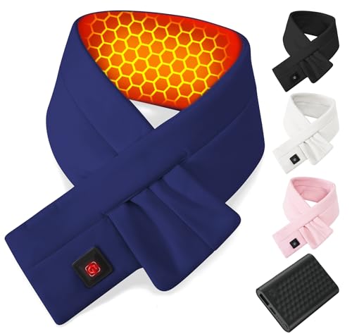 Men Women Heated Scarf Rechargeable Electric Neck Warmer Christmas Xmas Romantic Valentines Day Anniversary Him Gifts Boyfriend Bf Husband Cold People Cool Useful Elderly Luxury Top Wellness Present