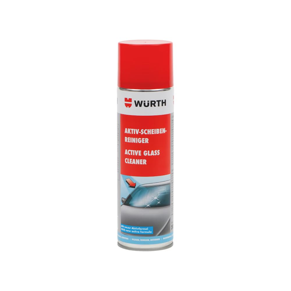6x Würth - Attivo detergente per parabrezza in schiuma + 1 panno in microfibra Classic gratisF