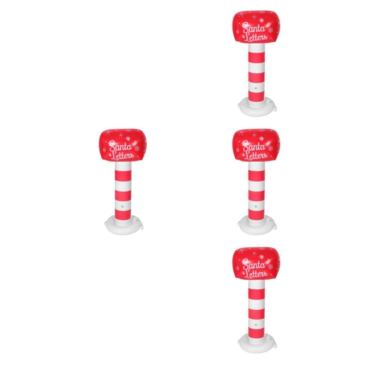 FRCOLOR 4 Pièces Boîte aux Lettres Gonflable de Noël sur Pied 42 Pouces