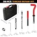 AJulyBee Helicoil Thread Repair Kit, 261 PCS Thread Chaser Kits HSS Drill Helicoil Kit, Rethreading Tool with Thread Gauge| Metric and SAE| 1/4