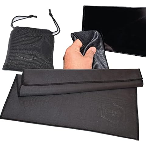 CarMax Specialist Touch Screen Cleaning Cloth Microfibre for Car Touchscreens, Tablets, Smartphones and high gloss vehicle interiors 30cm x 30 cm comes with stay clean storage pouch Cover
