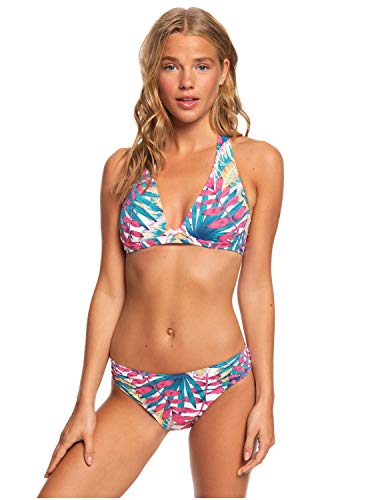 Roxy in to The Sun Halter Womens Bikini X Small Bright White Paradise