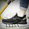 Safety Trainers Steel Toe Cap Men Safety Shoes for Women Shoes Work Trainers Black Size 8 UK Lightweight Men's Work & Utility Footwear Breathable Construction Industrial Sneakers Sport Sneakers #5