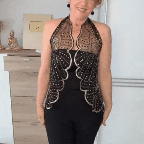 Beaded Shawl, Shawl Wraps for Evening Dresses Sequin Beaded Flapper Evening Shawls for Women Gatsby Accessories4