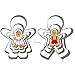 Gingerbread Man and Gingerbread Woman Shaped Cookie Cutters Set of 6 pcs, Stainless Steel Christmas Gingerbread Families Boys and Girls Fondant Cut-outs Set Baking DIY Molds