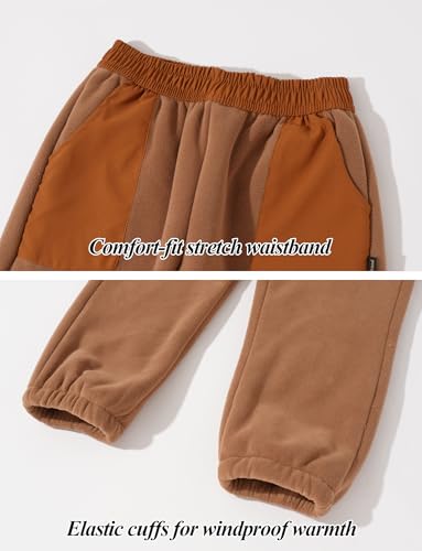 Happy Cherry Fleece Lined Sweatpants for Boys Girls Elastic Waist Winter Warm Jogger Snow Pants4