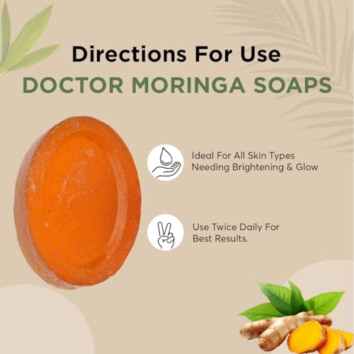 Image of Herbal Handmade Bathing Soap 100gm (3 Piece) | Turmeric Soap for Deep Cleansing | Removes Dirt & Impurities | No Mineral Oils | Suitable for All Skin Types