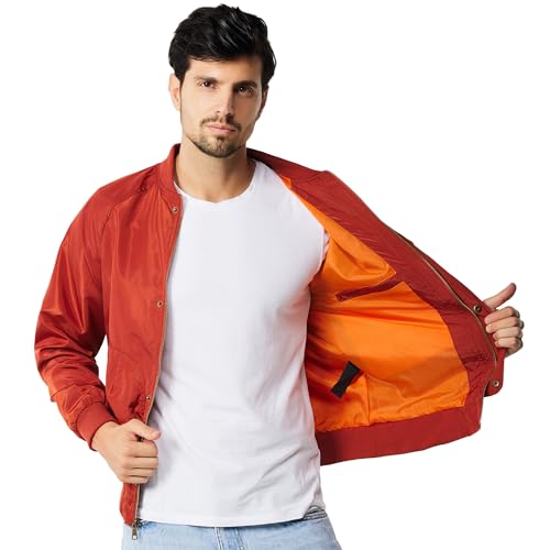 TRATENBY Men Bomber Jacket Lightweight Flight Windbreaker Jacket Spring Fall Mens Jackets3