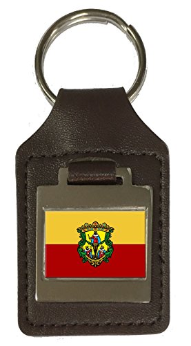 Porte-clés cuir gravé Morelia authentique accessoire de luxe Mexique