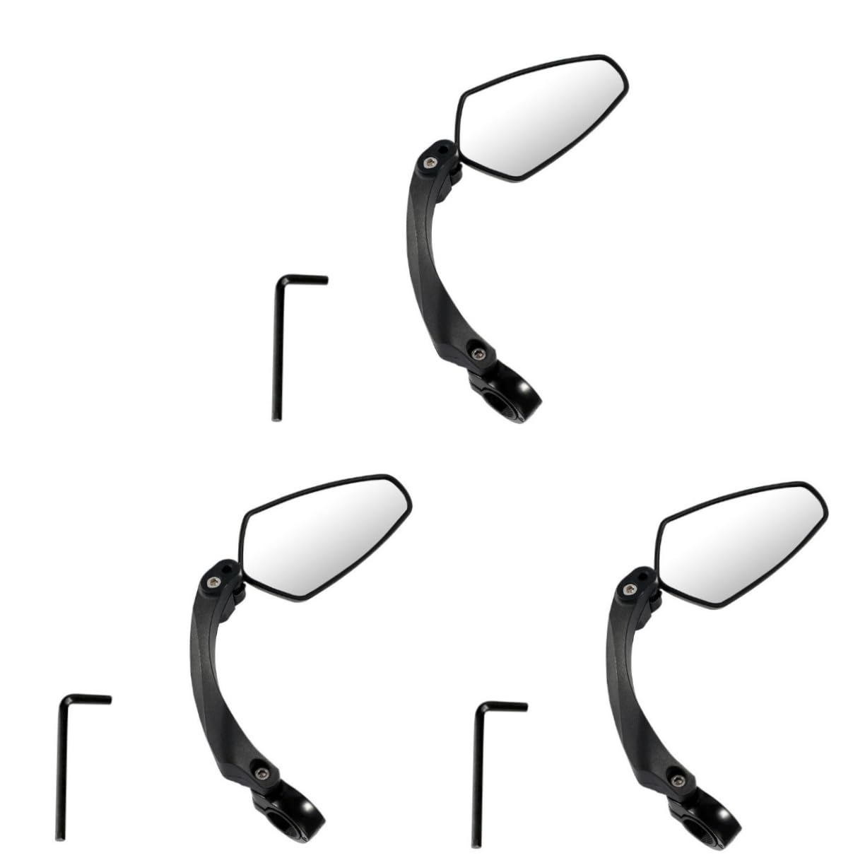 YARNOW 3pièces Rétroviseur De Vélo Rotatif à Degrés Miroir Arrière Pour Vélo De Et Route Accessoire Pratique Pour Visibilité Et Sécurité Droit