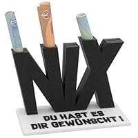 Nix Geldgeschenk, Geschenk, originelle Geschenkidee, mit Öffnungen für Geldscheine oder eine Karte – für Geburtstag, Hochzeit, Weihnachten – für alle, die sich nichts wünschen – Made in Germany