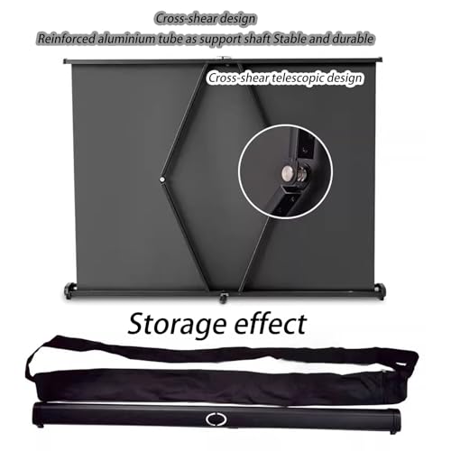 Pantalla portátil manual para proyector 50 pulgadas 4:3 miniatura 5